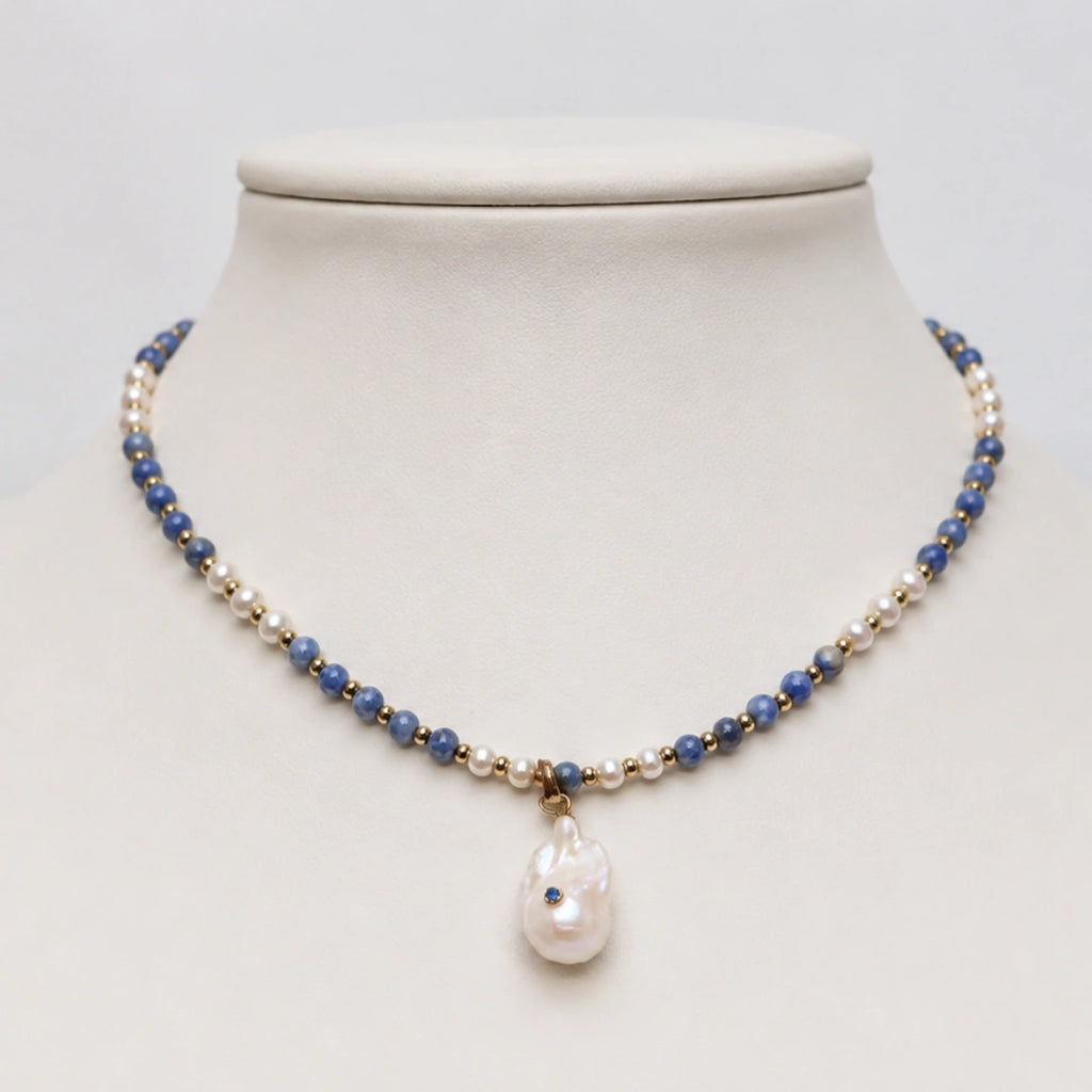 Azure Pearl Necklace