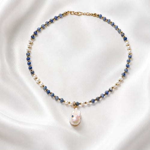 Azure Pearl Necklace