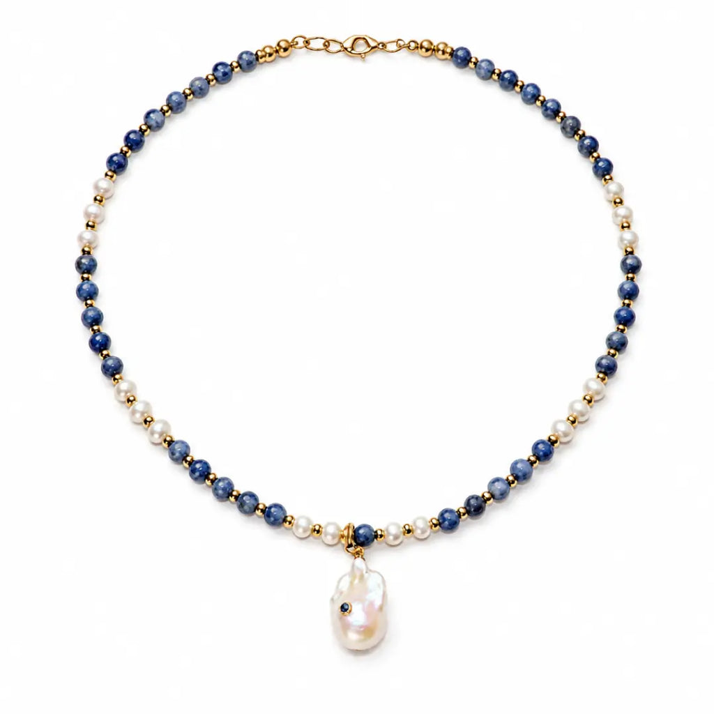 Azure Pearl Necklace