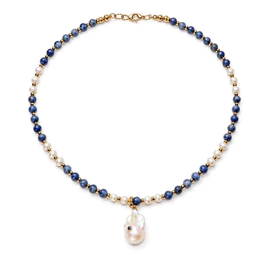 Azure Pearl Necklace