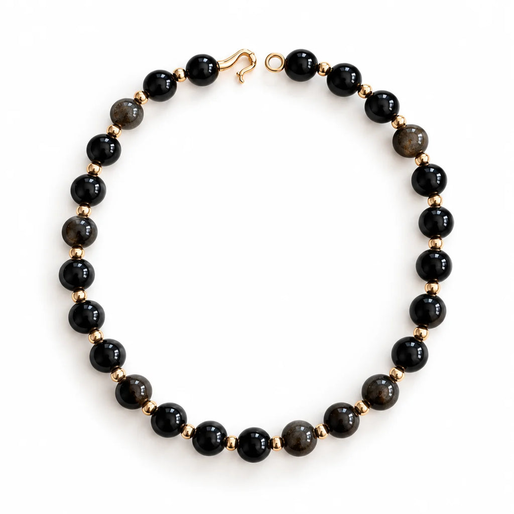 OBSIDIAN ELEGANCE NECKLACE