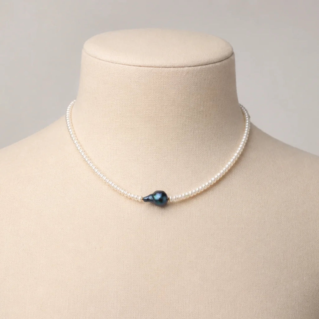 Midnight Pearl Necklace