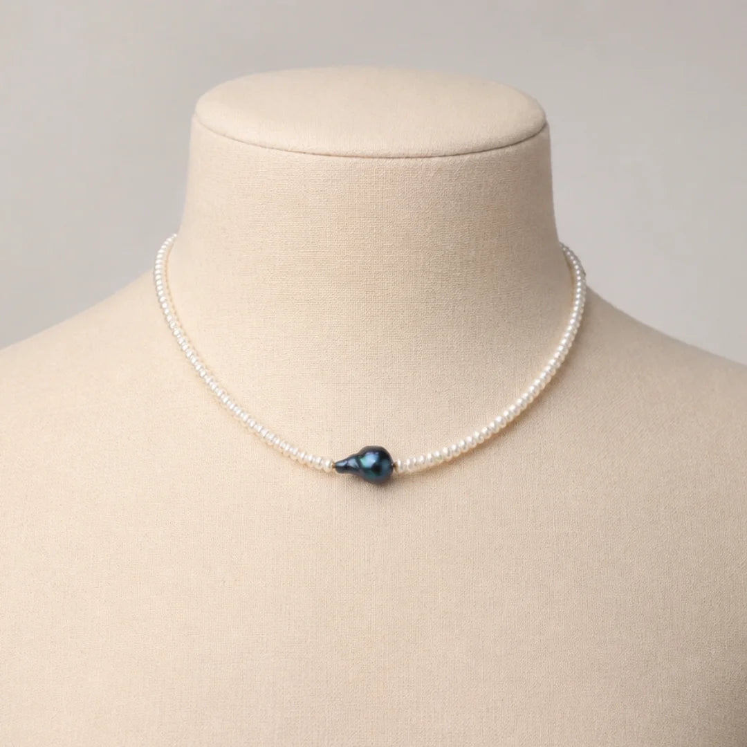 Midnight Pearl Necklace